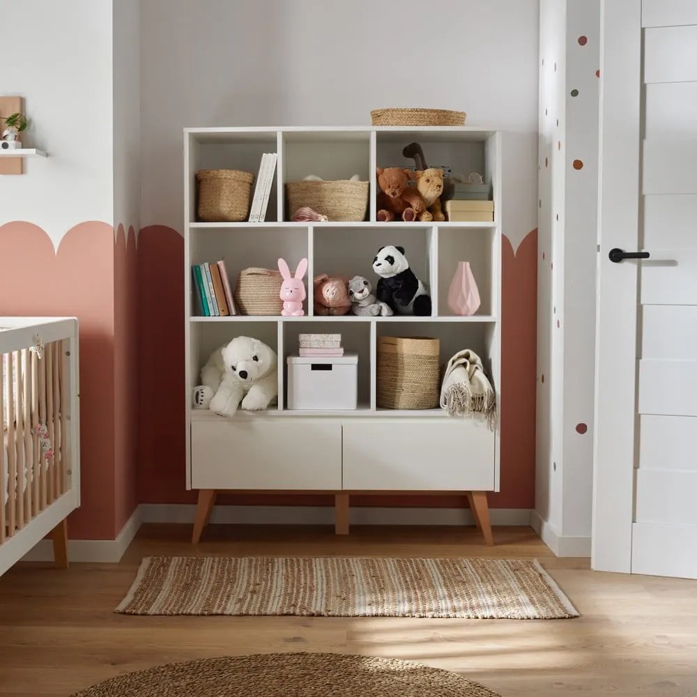 Libreria per bambini bianca , 120 x 160 cm Swing - Pinio