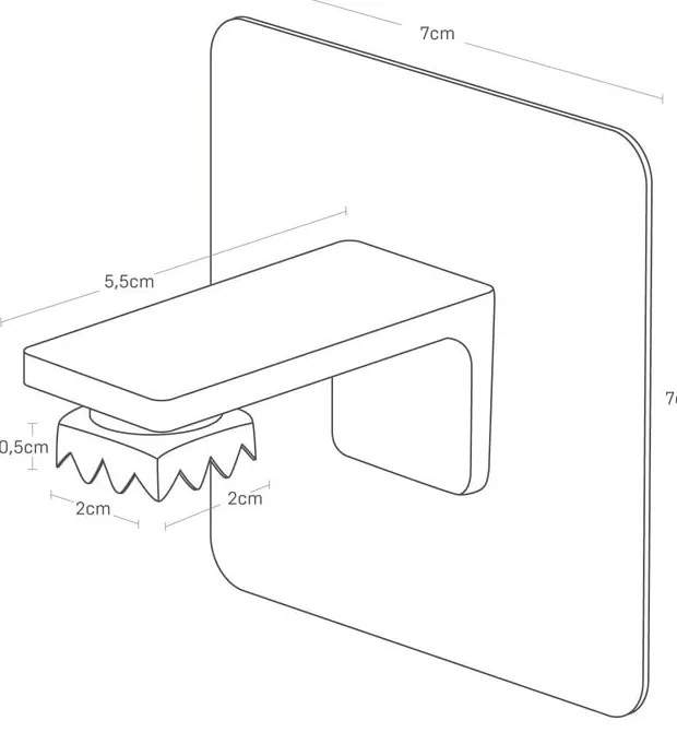 Porta dispenser per sapone bianco autoportante magnetico in plastica Film Hook - YAMAZAKI