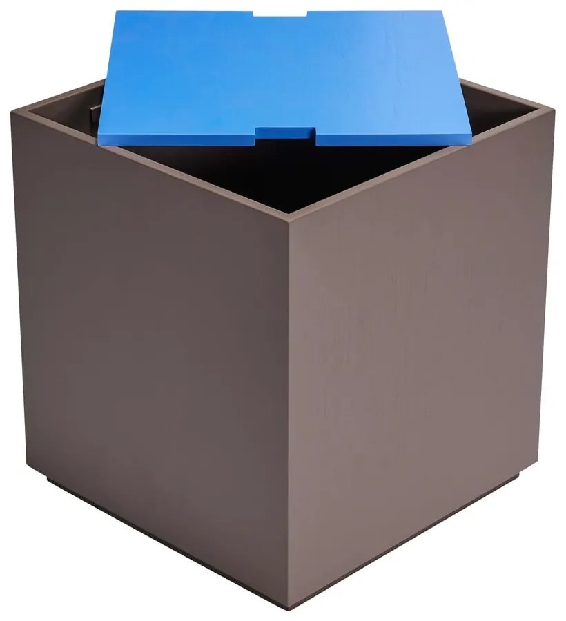 Cassapanca in frassino blu e grigio scuro 40x45 cm Vault - Hübsch