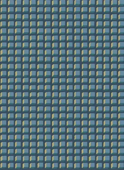 Cole & Son Carta da parati Mosaic - Blue/ Gold