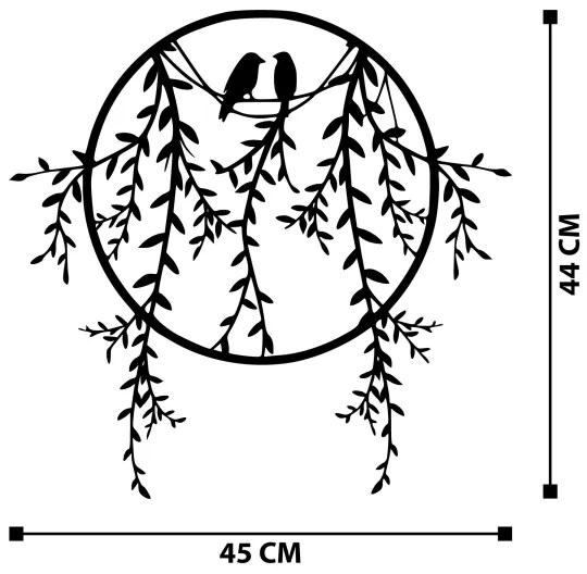 Decorazione da parete 45x44 cm rami