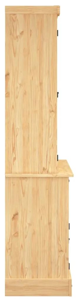 Credenza corona miele 112x43x196 cm in legno massello di pino
