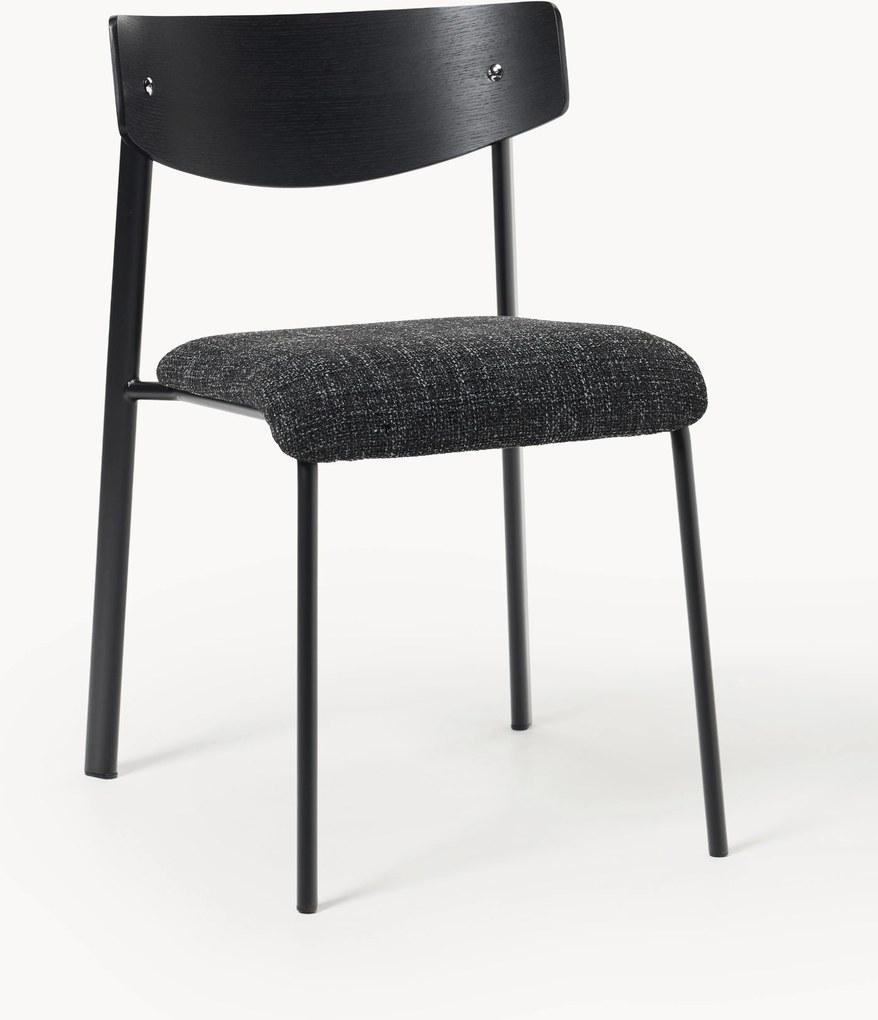 Sedia imbottita in legno di quercia Nadia