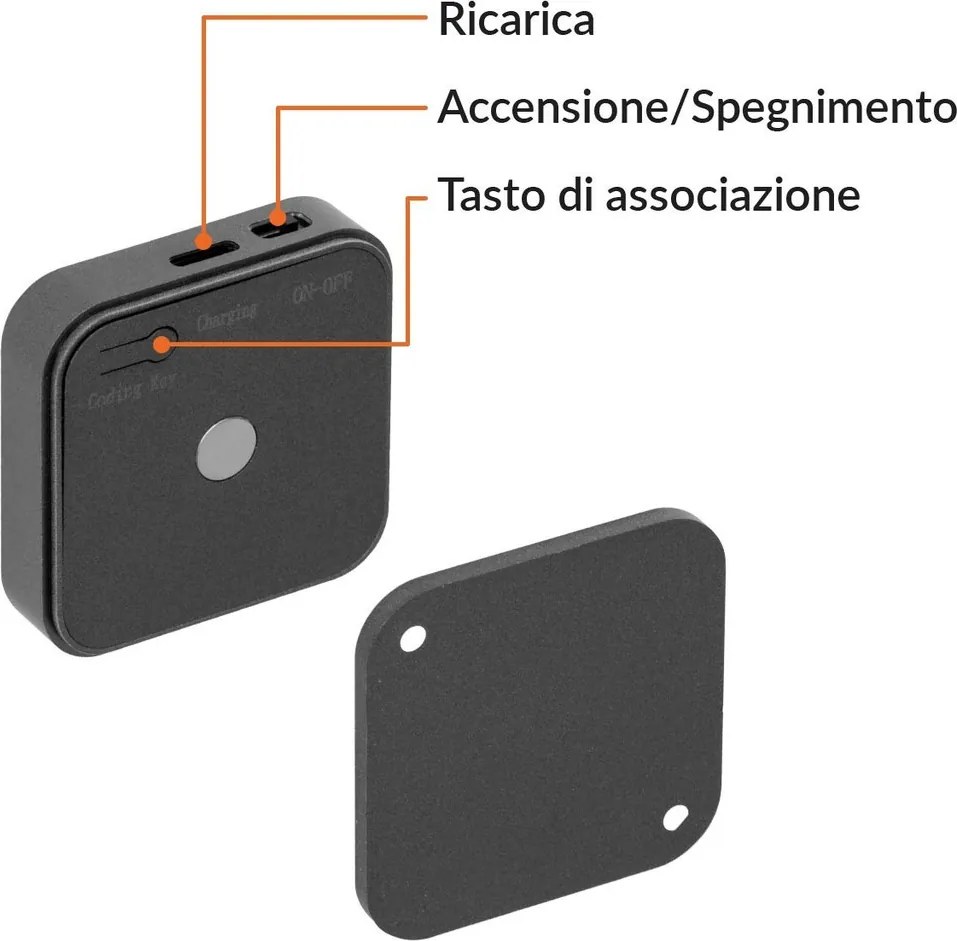 Sensore di Movimento Wireless con base magnetica - SERIE STS