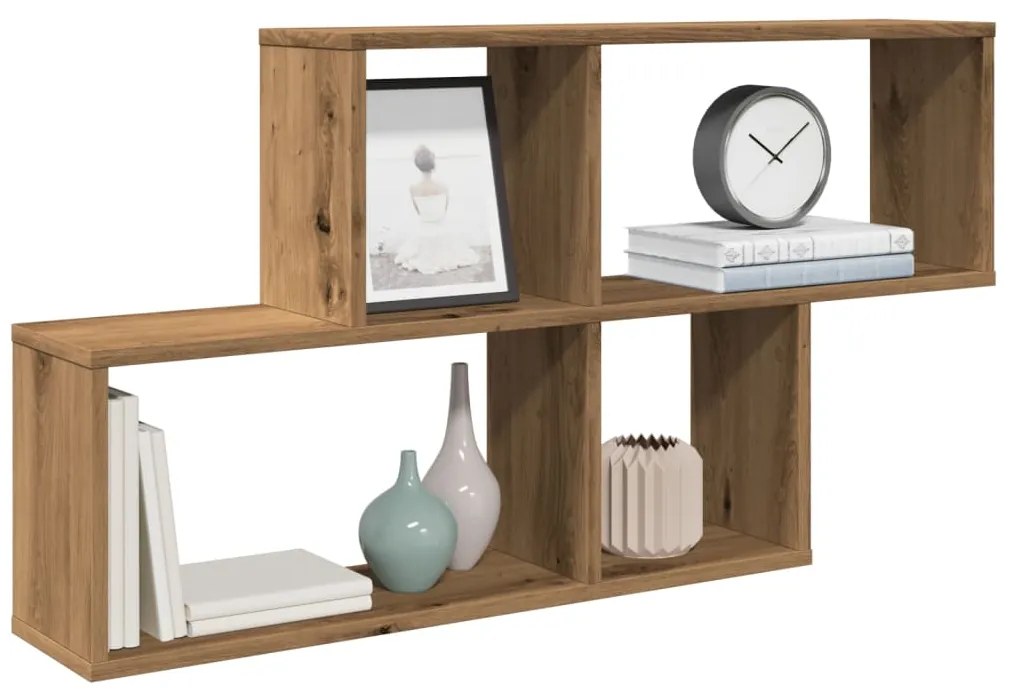 Scaffale A Parete Rovere Artigianale 100x18x53 Cm Truciolato /