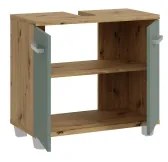 Mobile da bagno VENOM verde/rovere artisan