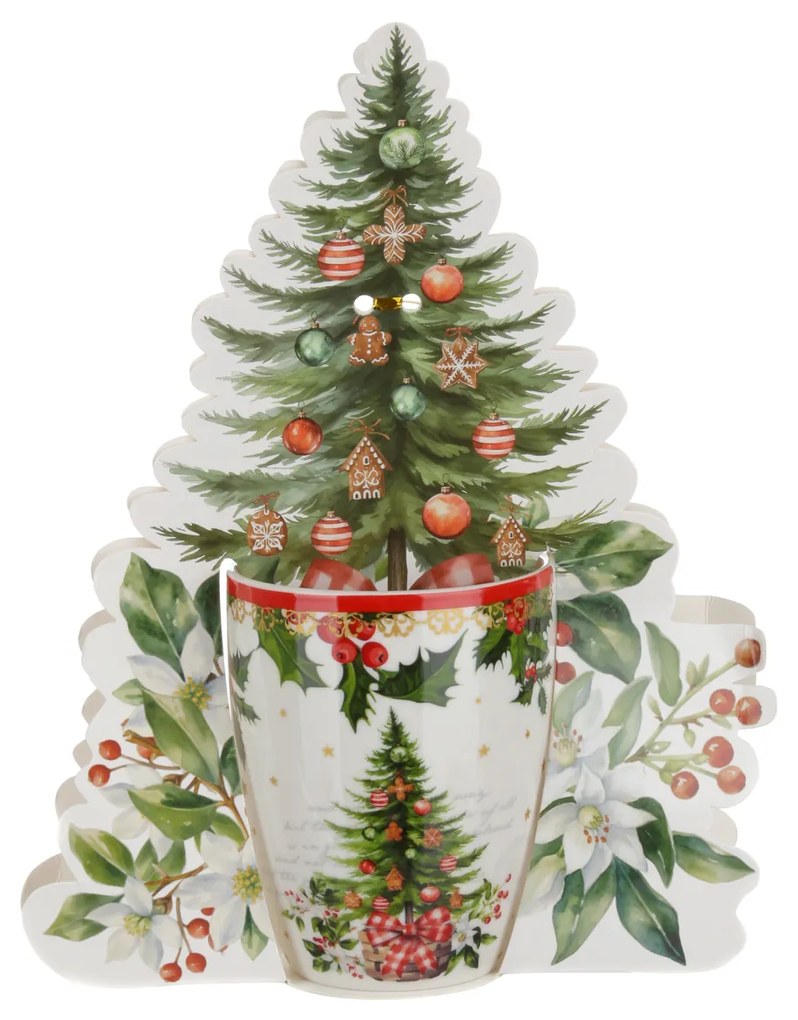 Tazza Albero di Natale 350 ml con confezione regalo