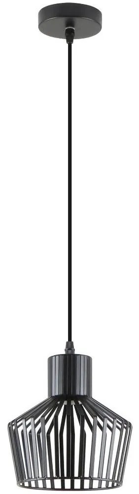 Zuma Line A8079-BK - Lampadario a sospensione con filo DOLIA 1xE27/40W/230V diametro 18 cm nero