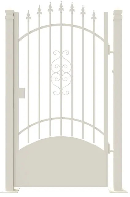 Cancello con serratura elettrica Marmolada in ferro, apertura a destra, L 104.5, H 180-195 cm, di colore bianco