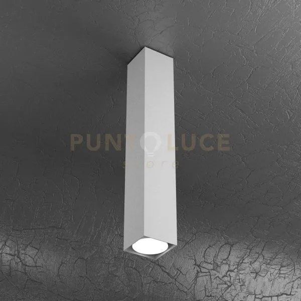 Plate plafoniera tubo h.50 1 luce grigio 1129-pl50-gr