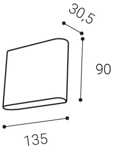 LED2 - Applique a LED da esterno FLAT 2xLED/3W/230V IP65 nero