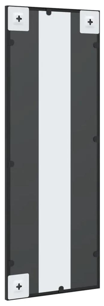 Specchio da Parete Nero 30x80 cm Rettangolare in Ferro