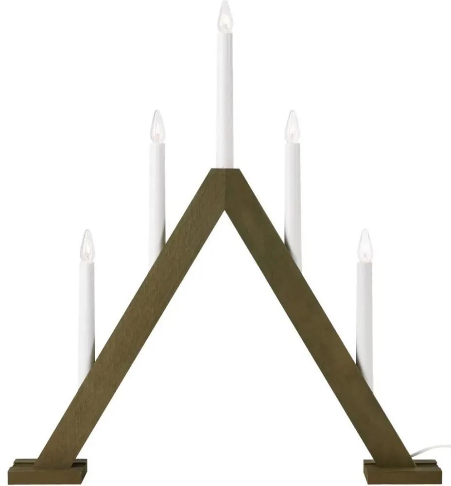 Markslöjd 706224 - Candelabro natalizio ARIELE 5xE10/3W/230V pino/marrone