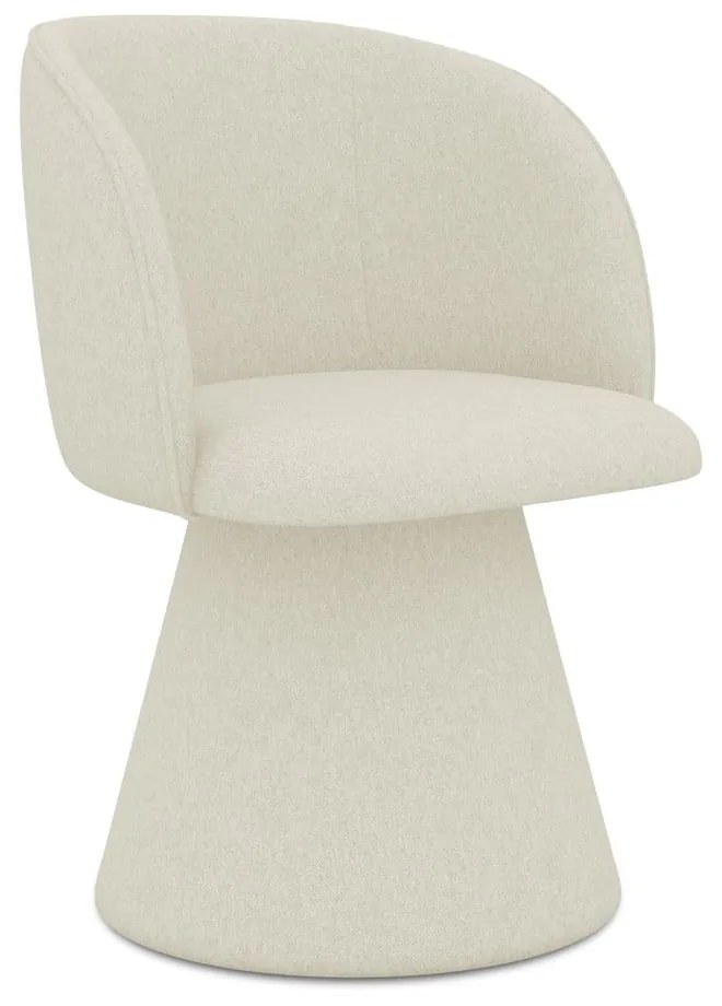 Sedia da pranzo color crema in imbottito Maia – Makamii