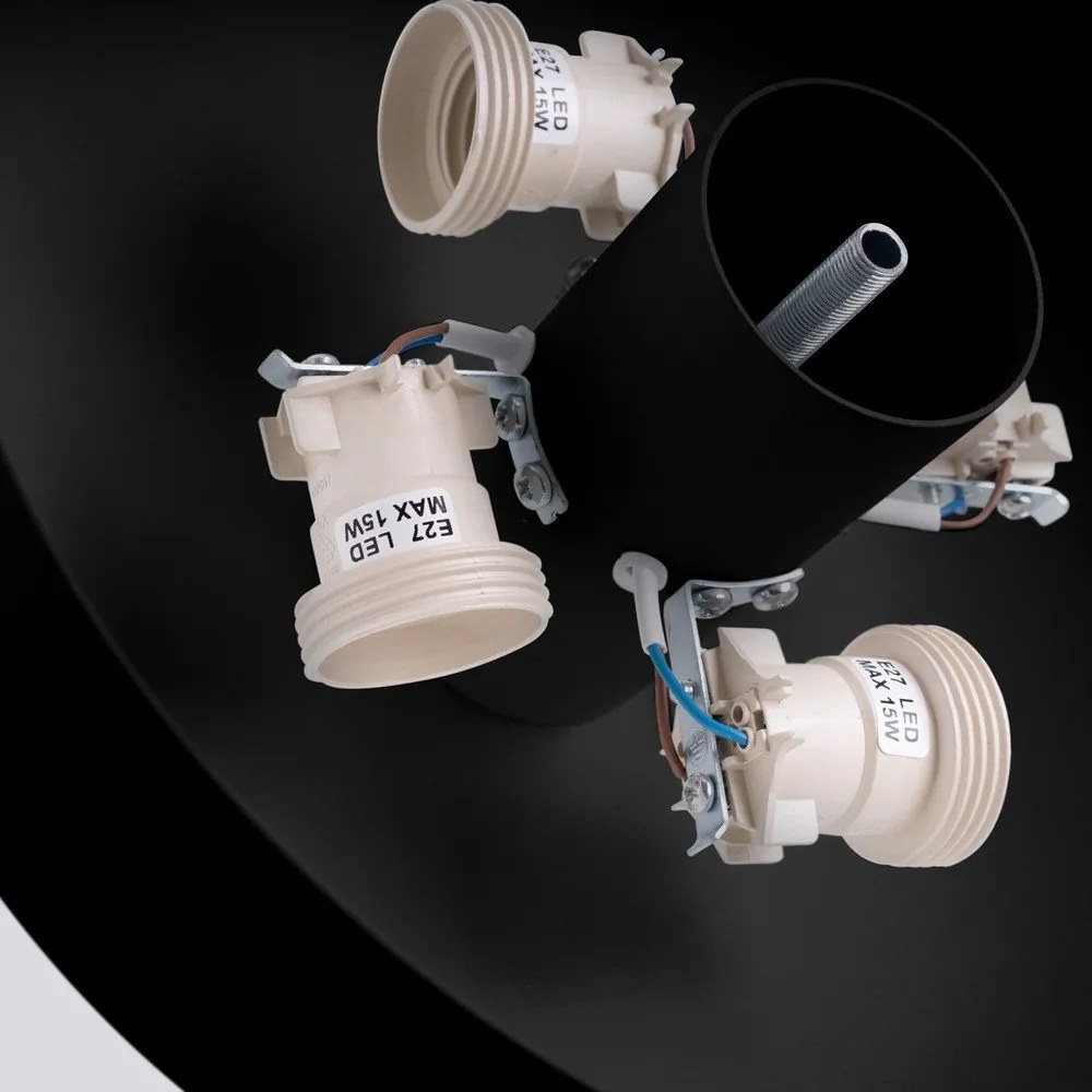 Plafoniera nera ø 30 cm Blacko – Sollux