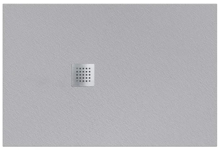 Piatto doccia in resina Strato grigio L 140 x L 70 x H 2.8 cm effetto pietra