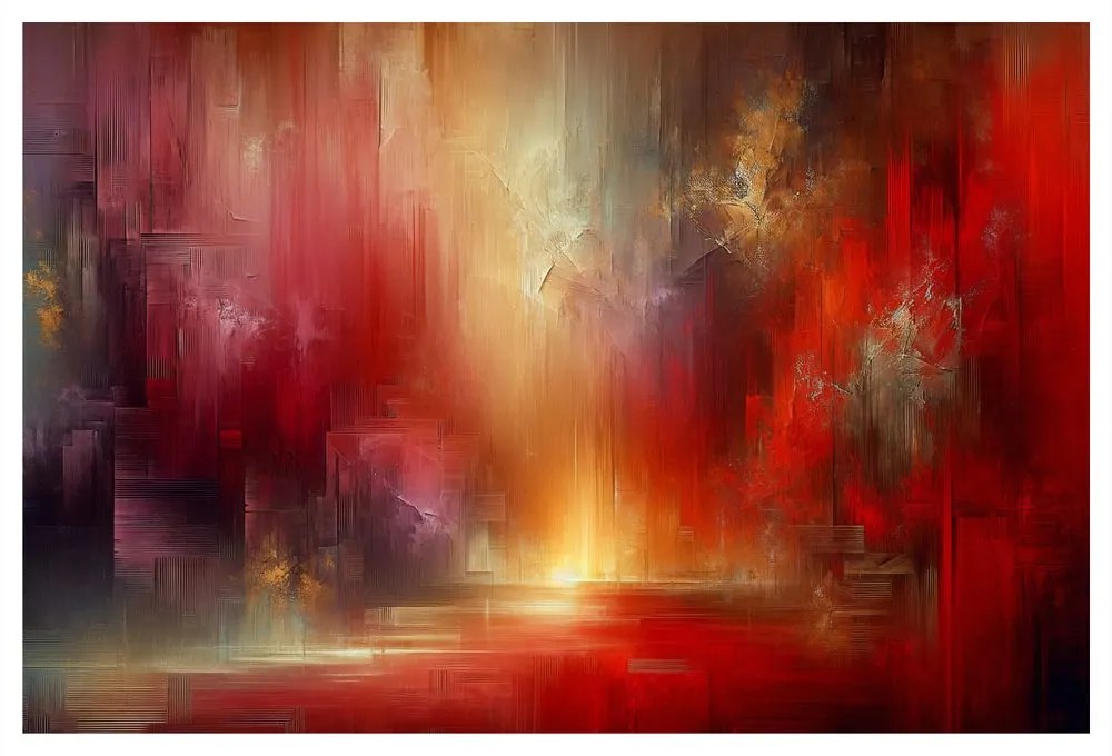 Quadro su tela – Luce rossa nella nebbia