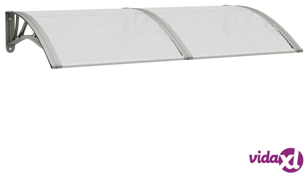 vidaXL Tettoia per Porta Grigia 150x75 cm in Policarbonato
