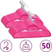 Set Appendiabiti 50 pz Antiscivolo Rosa in Vellutocod mxl 103769