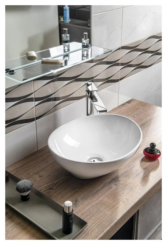 Lavabo bianco in ceramica 42x34 cm Aqualine – Sapho