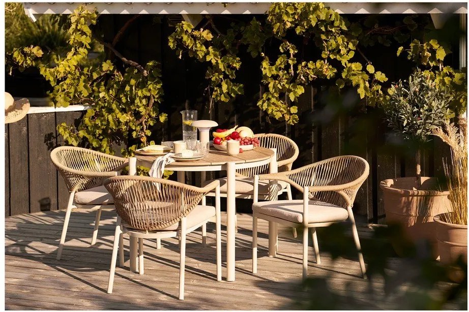 Tavolo da pranzo da giardino rotondo in metallo ø 90 cm Abela – House Nordic