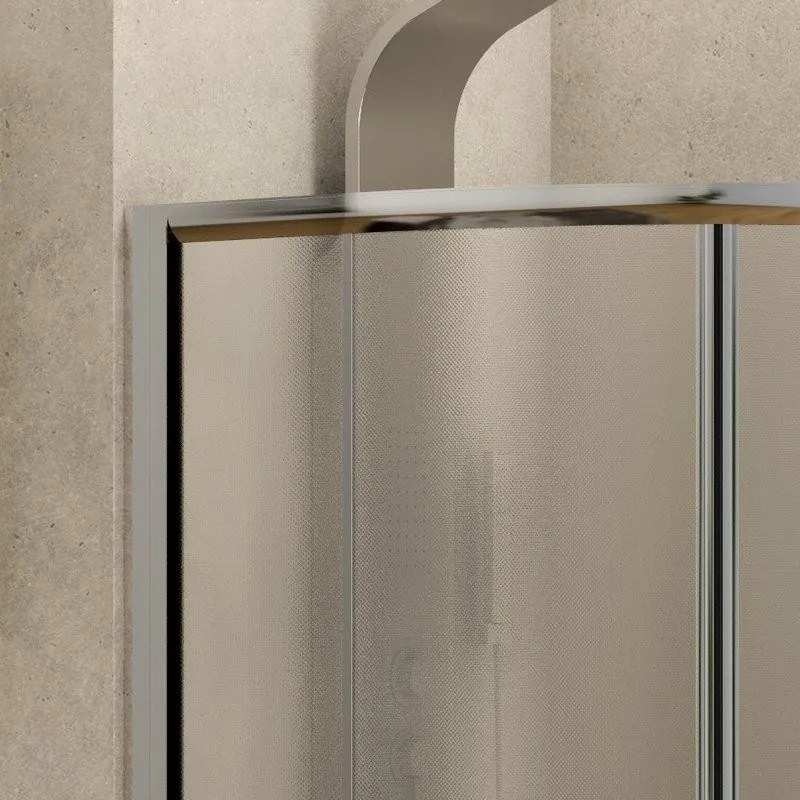 Kamalu - Box doccia semicircolare 90x90 cristallo opaco altezza 180cm | K400