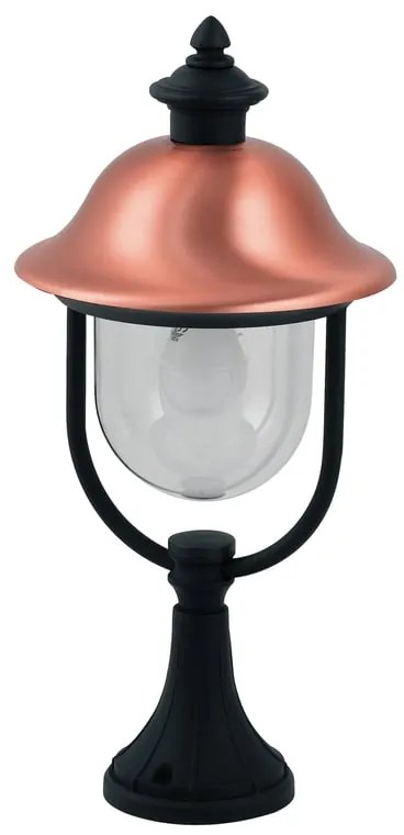 Lampione da giardino, Venezia H 53.8 cm, nero e rame, IP44 INTEC