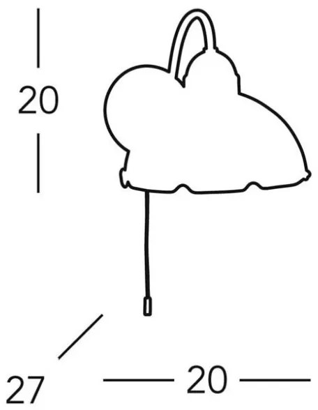 Kolarz 731.61.21 - Applique NONNA 1xE27/75W/230V