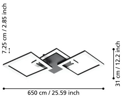 Eglo 900317 - Plafoniera LED dimmerabile PARANDAY-Z LED/32,4W/230V