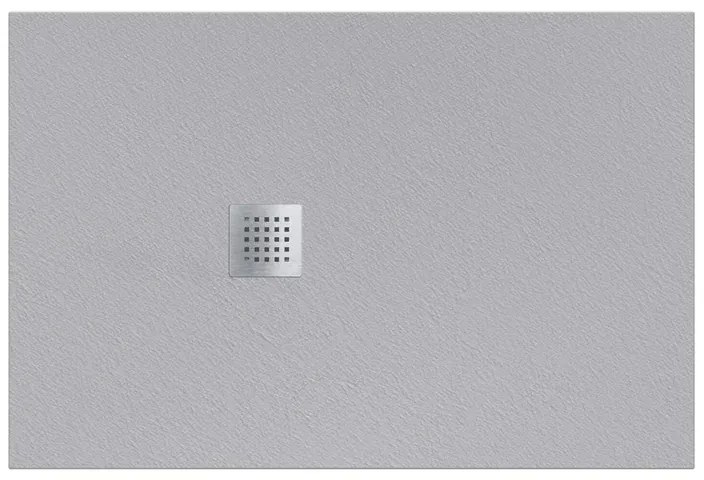 Piatto doccia in resina Strato grigio L 160 x L 100 x H 3 cm effetto pietra