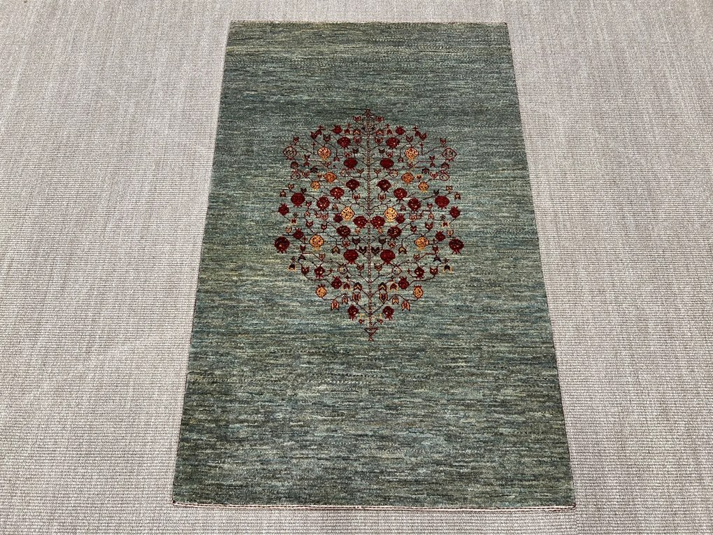 Loribaft Tappeto persiano 100 x 160 Verde (Iran) Annodato A Mano