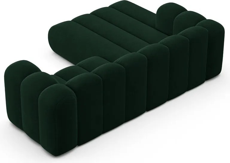 Divano angolare verde scuro ad angolo sinistro Lupine - Micadoni Home