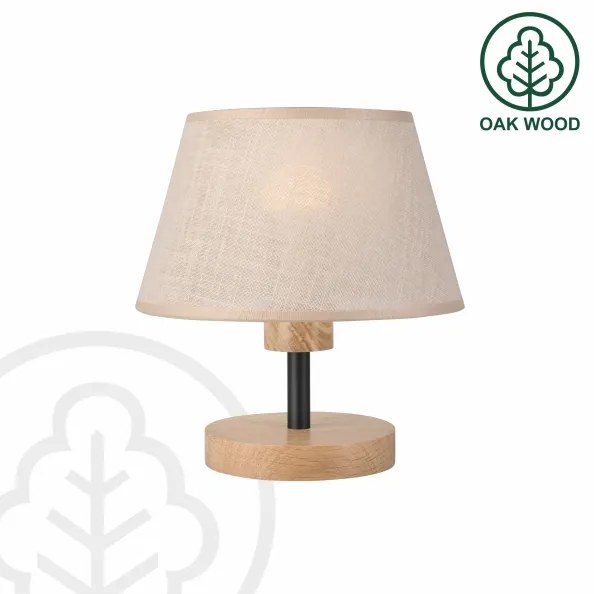 Brilagi - LED Lampada da tavolo ANTHONY 1xE14/40W/230V quercia/beige