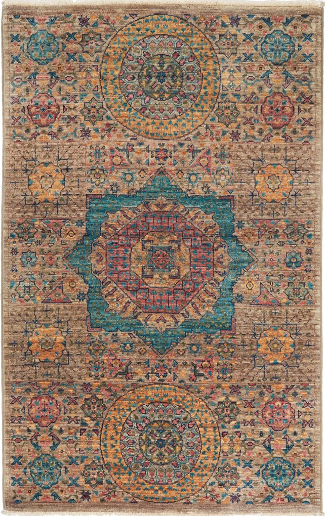 Mamluk Tappeto 80 x 120 Marrone (Pakistan) Annodato A Mano