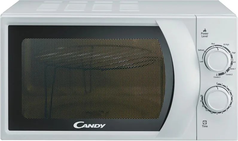 Idea Forno a Microonde con Grill, 20 Litri, 700W, 6 Livelli di Potenza, Programma Defrost, Timer e Segnale di Fine Cottura, Libera Installazione,