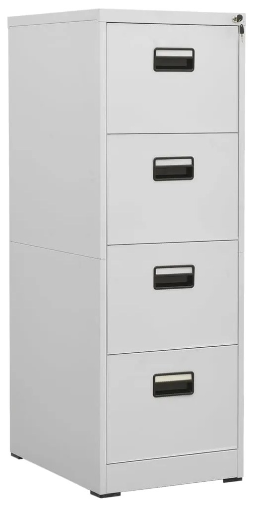 Armadio Classificatore Grigio Chiaro 46x62x133 Cm İn Acciaio /