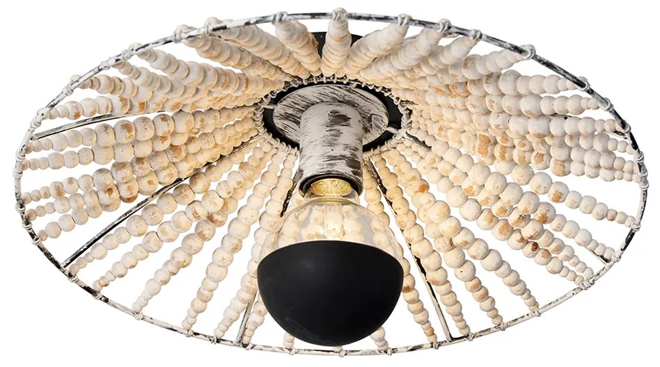 Applique da parete orientale beige con perline - Moti
