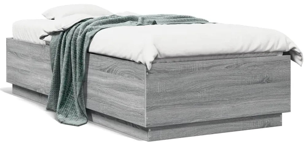 Giroletto Luci Led Grigio Sonoma 100x200cm İn Legno Multistrato /