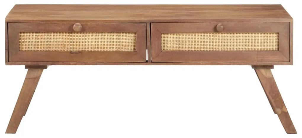 Tavolino da salotto in legno massello di mango 100x60x40 cm