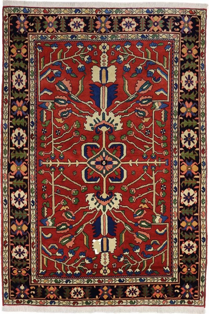 Bakhtiar Tappeto 150 x 210 Blu (Iran) Annodato A Mano