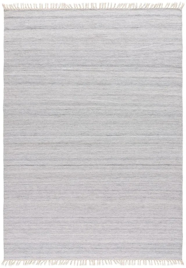 Tappeto per esterni grigio chiaro in plastica riciclata Liso, 140 x 200 cm Liso Eco-Dhurrie - Universal