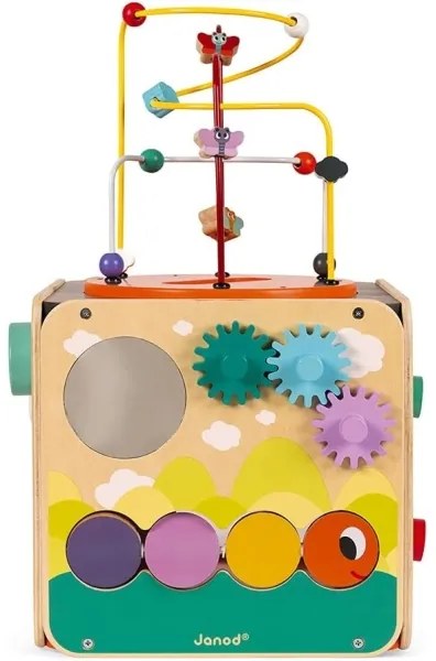 Janod - Blocco interattivo con labirinto MULTI ATTIVITÀ