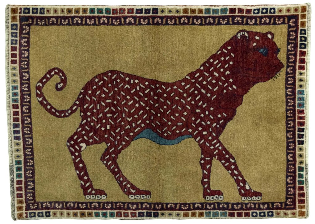 Gabbeh Tappeto persiano 150x110 Giallo (Iran) Annodato A Mano