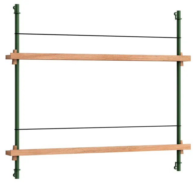 Moebe - Magazine Shelving Oak/Pine Green Moebe