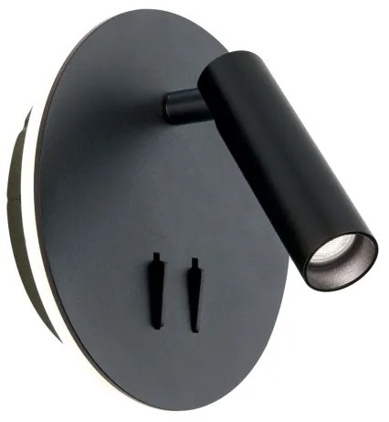 Orion WA 2-1467 - Luce Spot da parete a LED LENNY LED/6W/230V + LED/3W nero