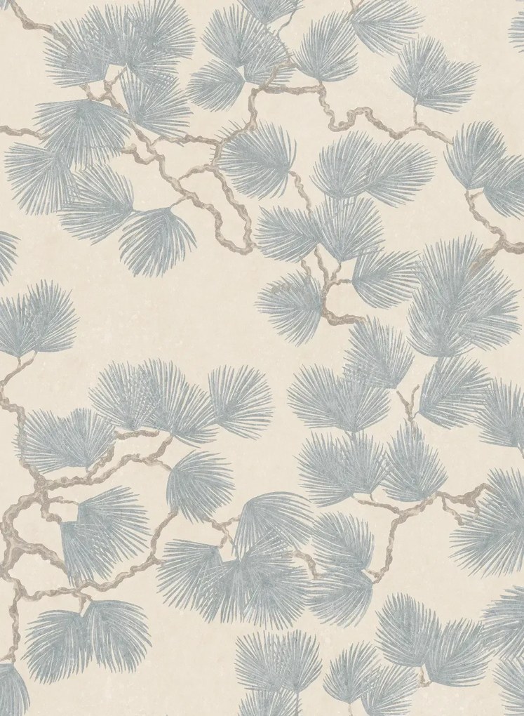 Sandberg Carta da parati panoramica Pine Mural - Misty Blue