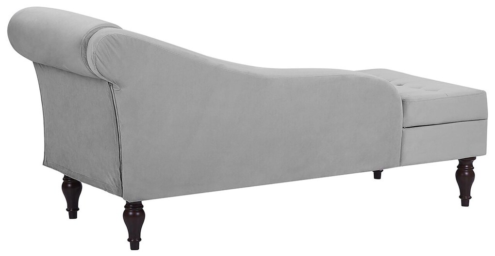 Chaise longue con contenitore grigio chiaro PESSAC Beliani