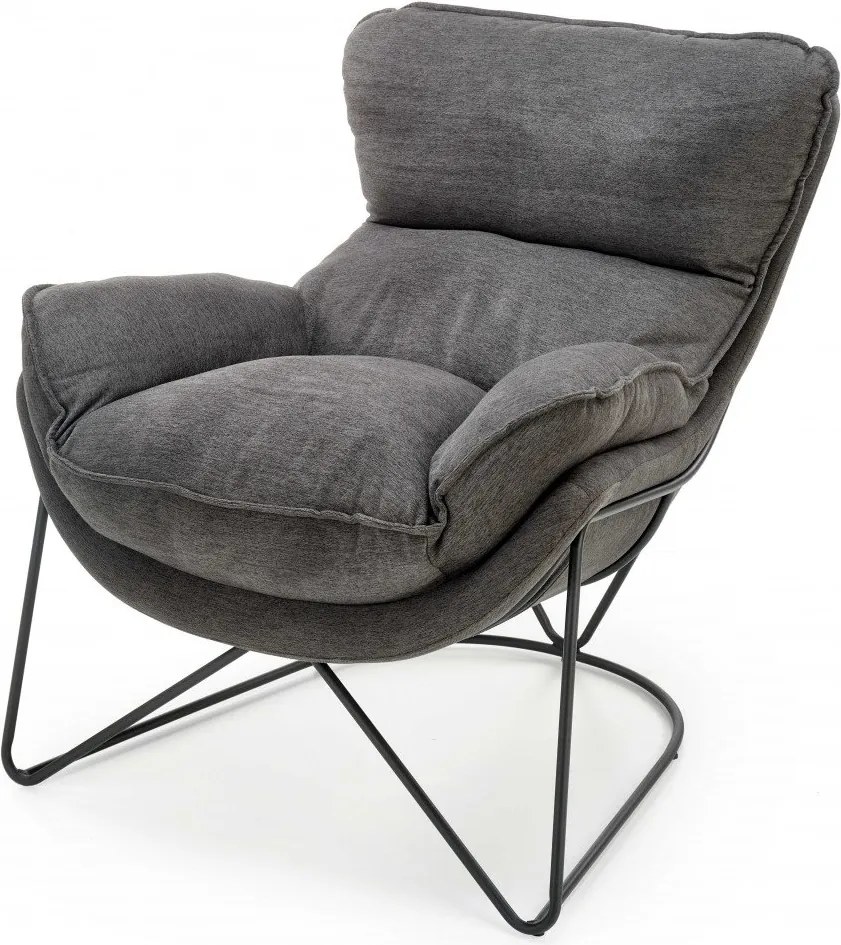 Poltrona Volker grigio scuro/nero H78 cm