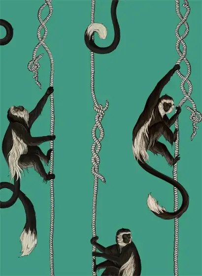 House of Hackney Carta da parati Troop - Parakeet Green
