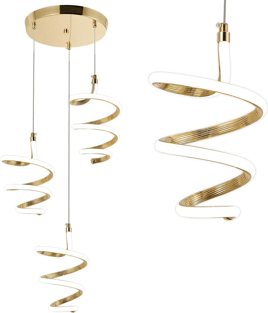 Lampada a sospensione LED G075-3CPR Gold